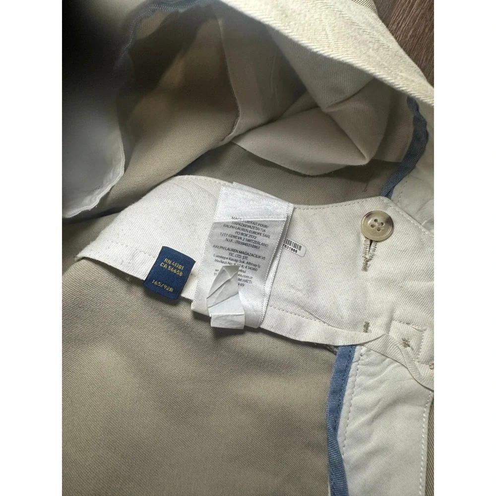 Polo Ralph‎ Lauren Classic Cotton Twill Chino Pants Mens 36x30 Khaki Tan
